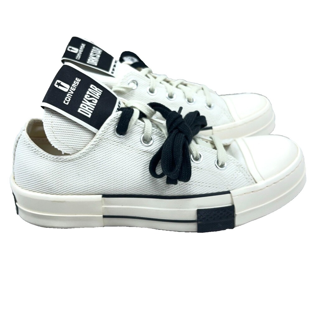 Converse Rick Owens x DRKSHDW DRKSTAR Chuck 70 Low Egret Men 6.6 Women 8.5